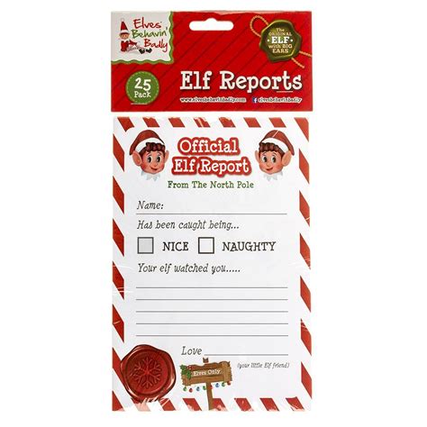 Elves Behaving Badly Elf Reports 25 Pack - ELVES BEHAVING BADLY