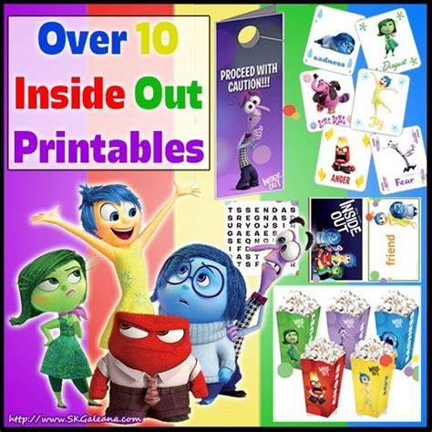 Free Inside Out Printables And Crafts Inside Out Party Ideas Inside