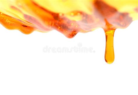 Honey Dripping With Honey Dipper Isolated On White Background Honey