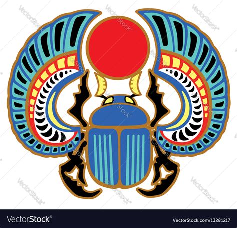 Egyptian Scarab Beetle Royalty Free Vector Image