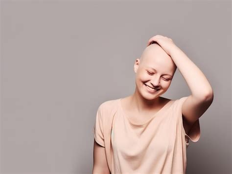 Premium Ai Image Portrait Of Caucasian Bald Woman Alopecia And Cancer