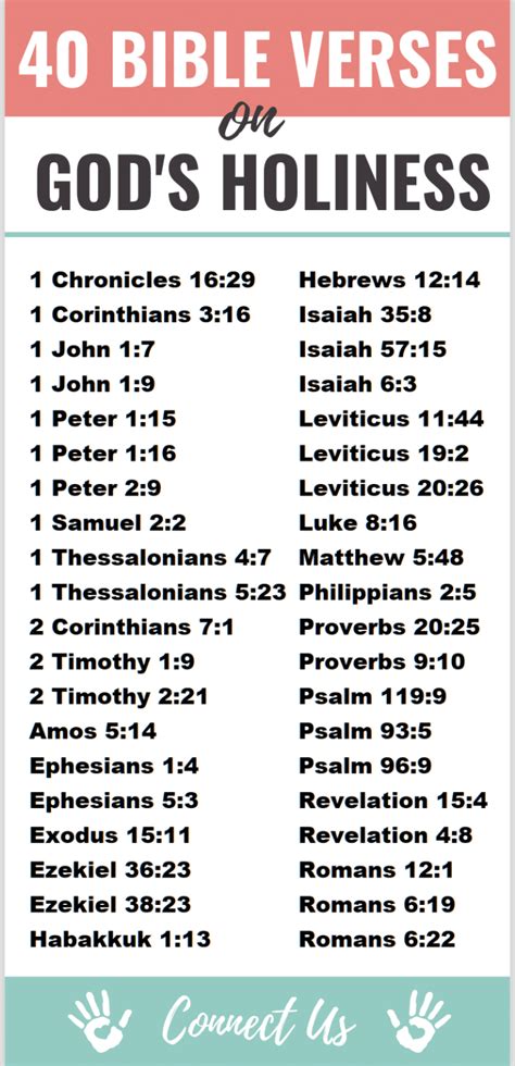 40 Best Bible Scriptures On Gods Holiness Connectus