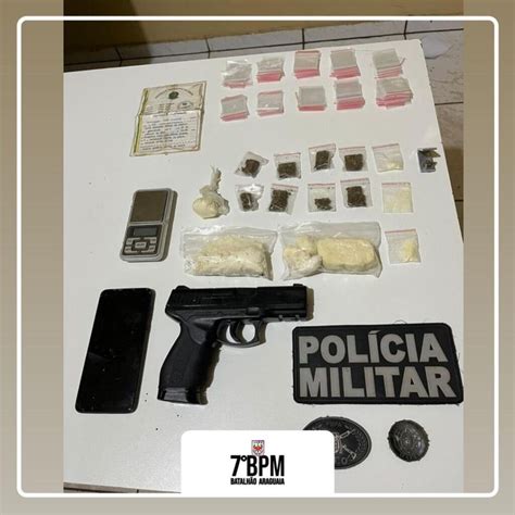 Redenção GTO prende homem drogas e simulacro de pistola Jornal A