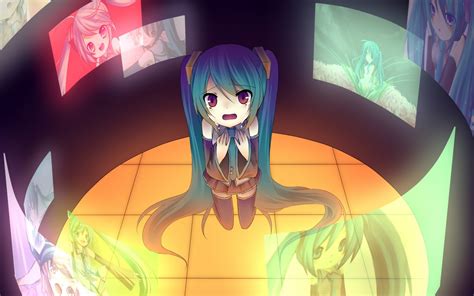 Wallpaper Ilustrasi Gadis Anime Vocaloid Hatsune Miku Screenshot