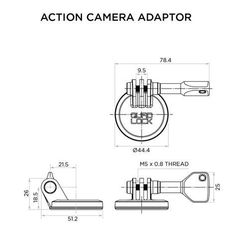 Quad Lock Action Camera Adaptor Biker Outfit