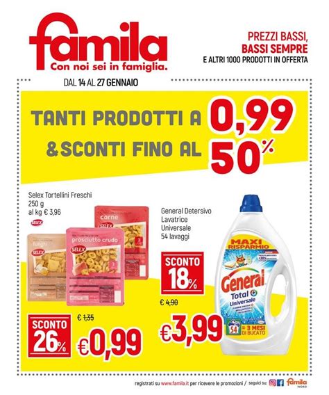 Volantino Famila Sconti Fino Al 50 Dal 14 01 Al 27 01 2021