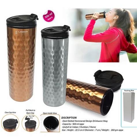 Copper Silver Steel Sipper Water Bottle Capacity 500ml At Rs 199