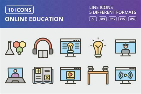 Vector Online Education Icon Set 2661782