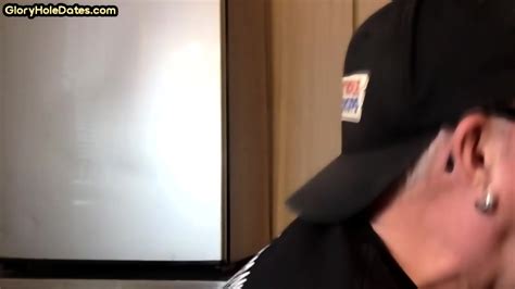 Real Gloryhole Mature Gay Sucks Cock In Homemade Closeup