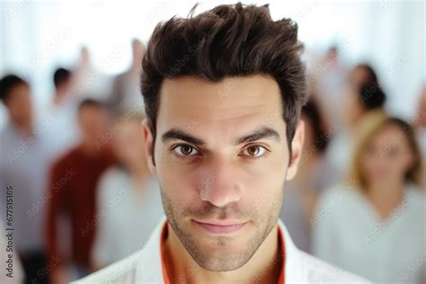 Man Wearing White Shirt Stands Amidst Crowd Of People This Versatile