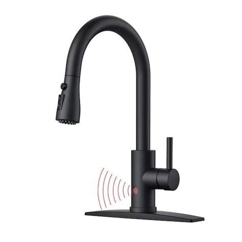 Androme Touchless Sensor Single Handle Pull Down Sprayer Kitchen Faucet With Pull Out Spray Wand