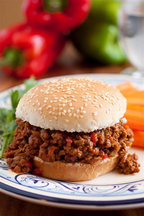 Food And Drink Around The World Traditional American Food Homemade Sloppy Joe Recipe Cooking