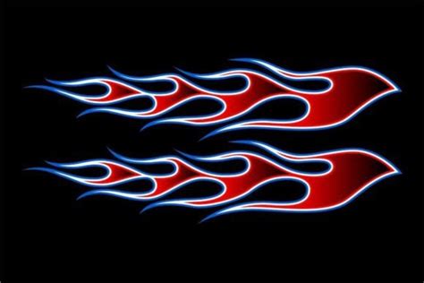 Red and Blue Flames Graphic by jellybox999 · Creative Fabrica