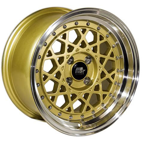 Mst Fiori Gold With Machined Lip Dually Wheels