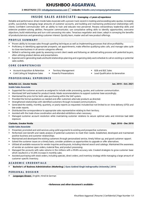 Inside Sales Associate Resume Examples Template With Job Winning Tips