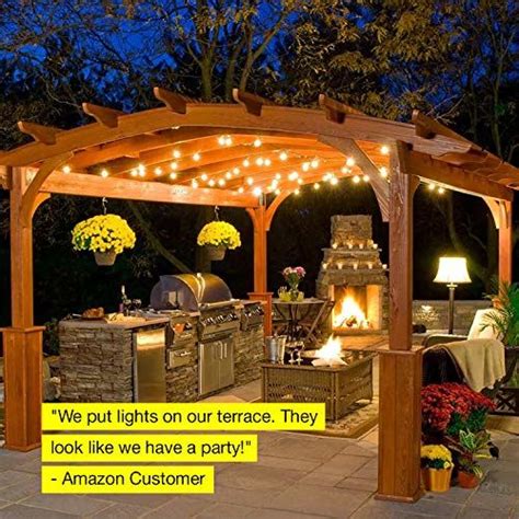 Brightech Ambience Pro Solar Powered Outdoor String Lights Commercial