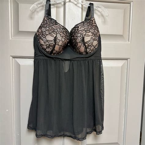 Daisy Fuentes Intimates Sleepwear Womens One X Sexy Lingerie Teddy Nightgown Sheer Lace