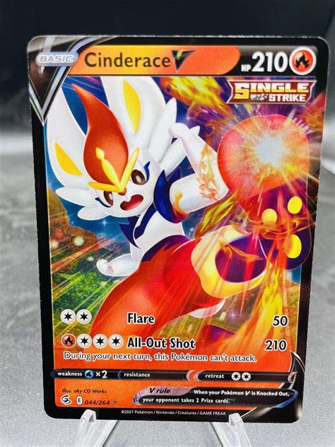 Pokemon Cinderace V Fusion Strike Ultra Rare Holo Nm Ebay