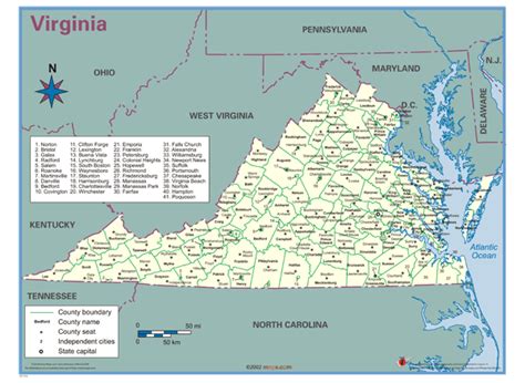 Va County Map Printable