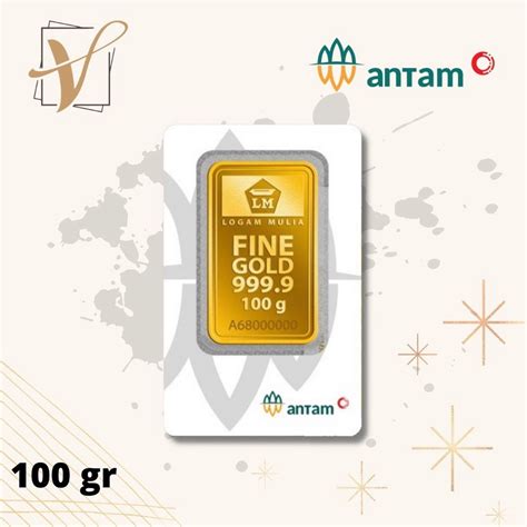 Jual Logam Mulia Antam Press LM 100GR 100 GRAM Shopee Indonesia