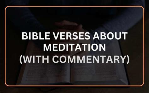 Top 20 Bible Verses About Meditation (With Commentary) - Scripture Savvy