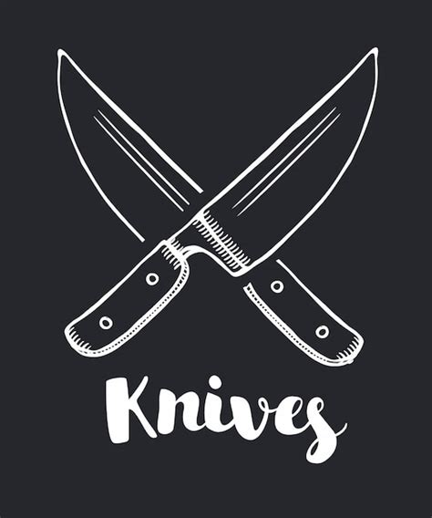 Premium Vector The Crossed Knives Icon Knife And Chef Kitchen