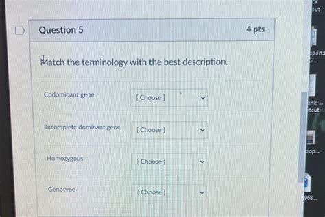 Solved Question 54 PtsMatch The Terminology With The Best Chegg