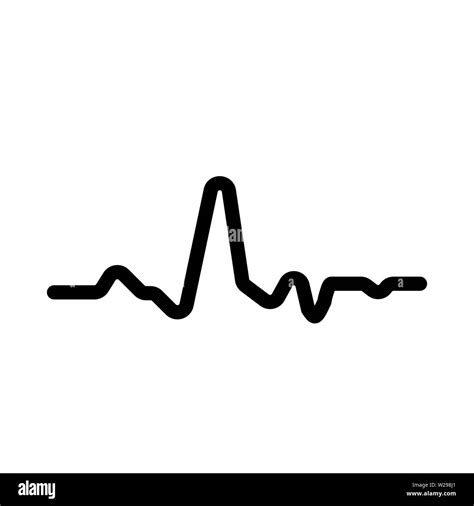 Electrocardiograma Ecg Línea RÍtmica De Latidos Icono Gráfico Ekg Ilustración Vectorial Imagen