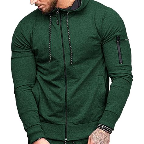 Sudadera Shendy Vendy Verde Oscuro Con Capucha Afelpada Para Hombre