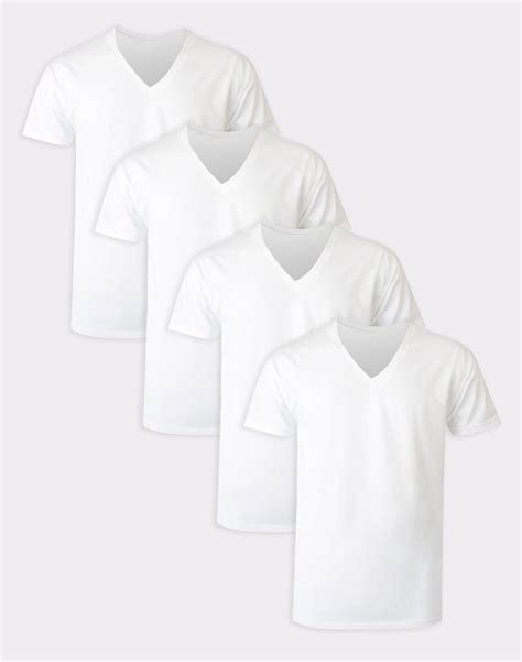 Mens Hanes Ultimate® Big Man Cool Comfort® Freshiq® V Neck T Shirt 4 Pack