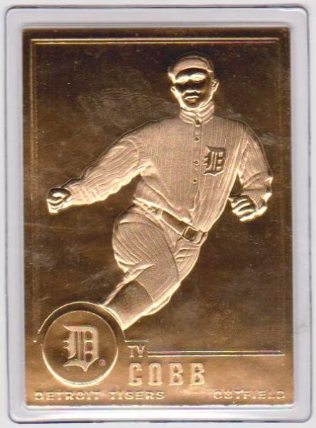 Kt Gold Ty Cobb Danbury Mint Gold Card Hof Er Property Room