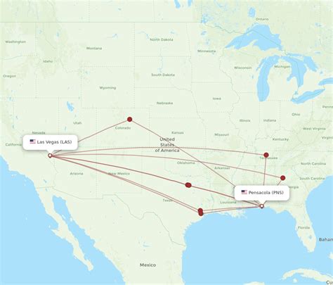 All Flight Routes From Las Vegas To Pensacola Las To Pns Flight Routes