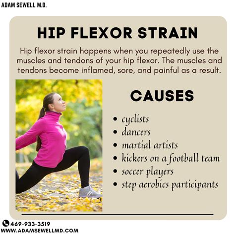 Hip flexor strain happens when you repeatedly use the muscles and tendons of your hip flexor ...