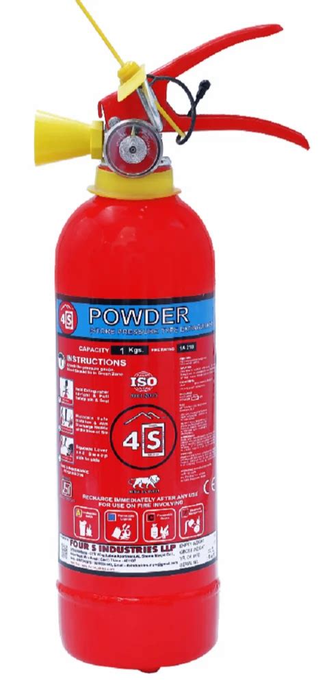 4S Mild Steel 1 Kgs ABC Powder Stored Pressure Type Extinguisher For