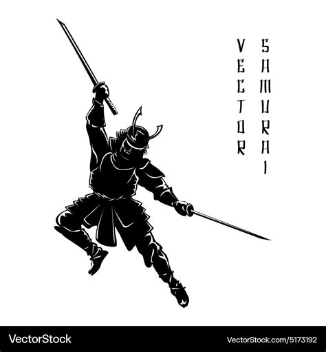 Samurai Silhouette Royalty Free Vector Image Vectorstock