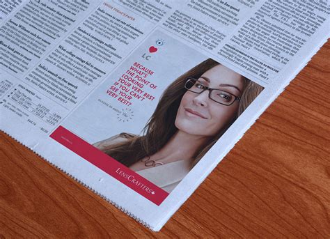 Free Vertical Newspaper Ad Mockup PSD - Good Mockups