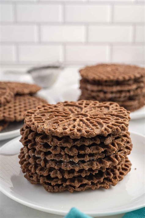 Chocolate Pizzelles - The Suburban Soapbox