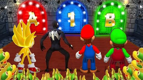 Mario Party Minigames Mario Vs Spider Man Vs Luigi Vs Super Sonic