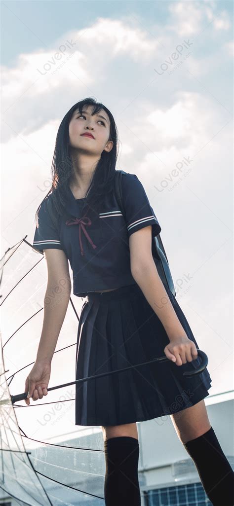 School Uniform Beauty Handset Wallpaper Images Free Download on Lovepik ...