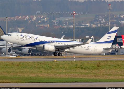 4X EKJ El Al Israel Airlines Boeing 737 85P WL Photo By David Bracci