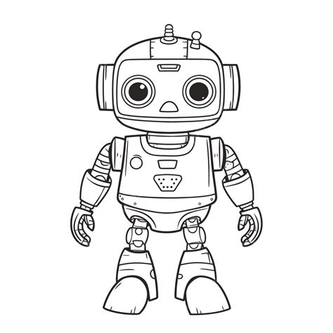 Robot Coloring Page Free Printable Robot Coloring Pages For Kids ...