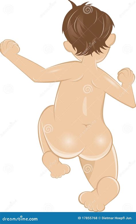 Naked Man Running Cartoon Royalty Free Stock Photos Image