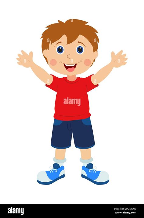 Happy Kid. Vector Happy Child Cartoon Character Stock Vector Image & Art - Alamy