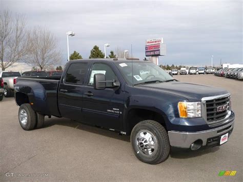 2009 Midnight Blue Metallic Gmc Sierra 3500hd Sle Crew Cab 4x4 Dually