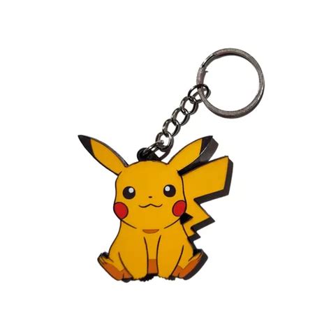 Llavero Madera Pok Mon Picachu Personalizado Cuotas Sin Inter S