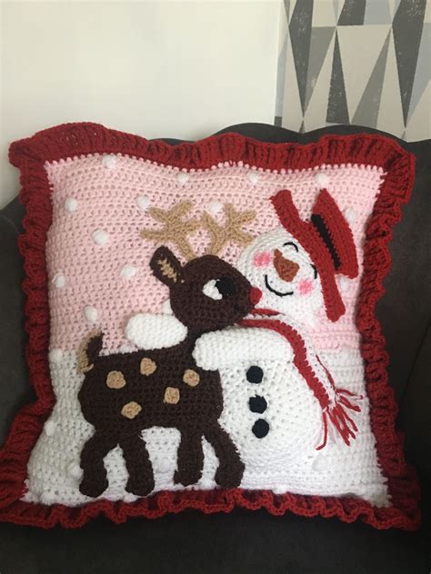 Pin On Crochet Christmas Items Crochet Pillow Cover Crochet Pillow