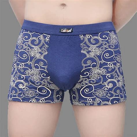 Bamboo Fiber Underwear Men Lucky Cloud Printing Boxer Mens Modal Soft