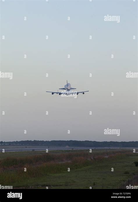 Cape Canaveral Fla Space Shuttle Discovery Mounted To A Shuttle