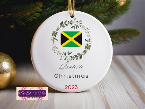 Jamaican Flag Christmas Ornament Handcrafted Holiday Décor Custom ...