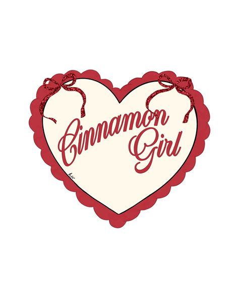 Lana Cinnamon Girl Heart Sticker Carta Collage Wall Collage Room